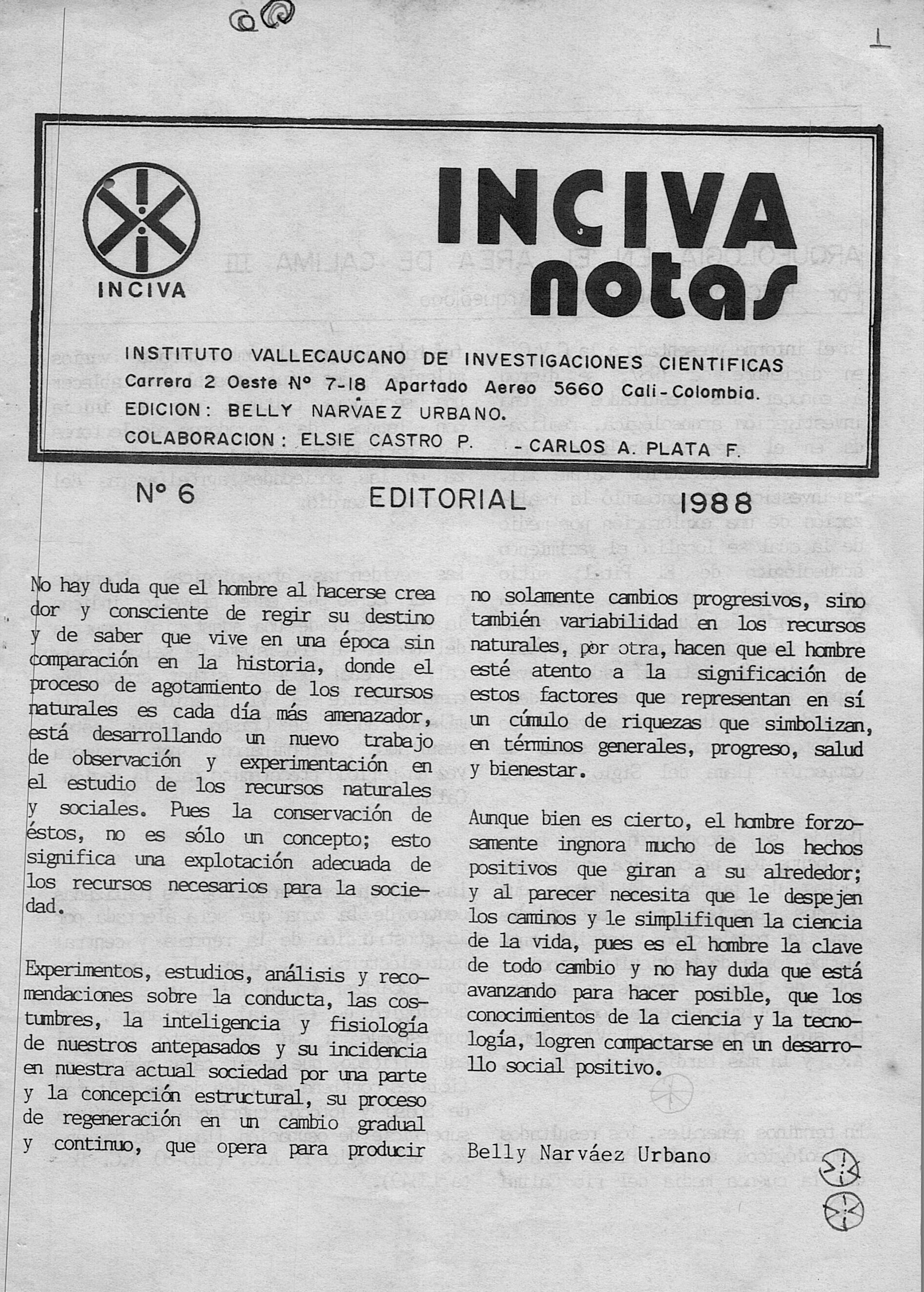 123589-15-1988 inciva notas no 6 1988